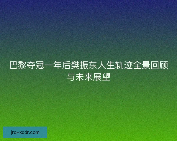 巴黎夺冠一年后樊振东人生轨迹全景回顾与未来展望